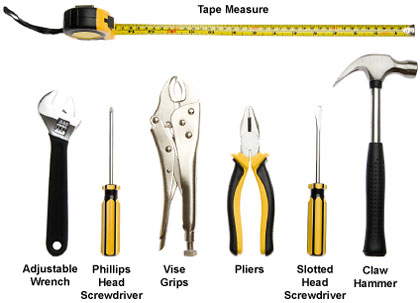 Basic hand tools machine shop